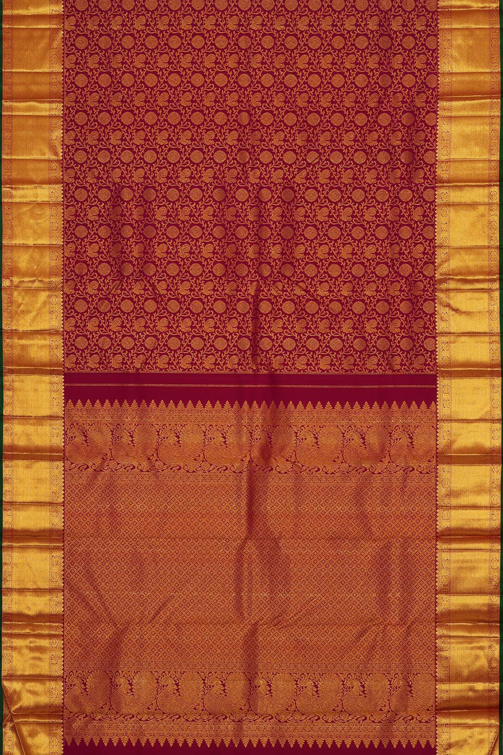 Image of Kanchipattu Magenta Brocade Saree
